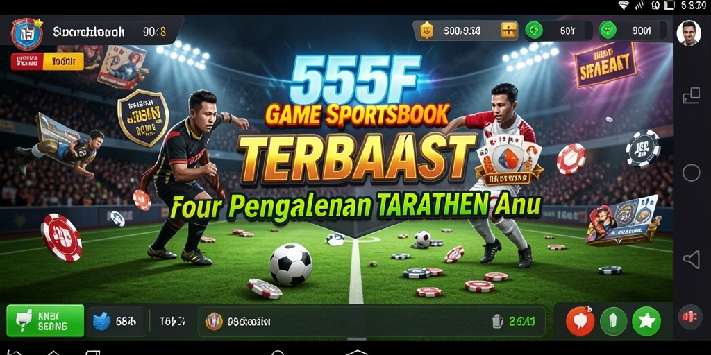 Screenshot tampilan gameplay Sportsbook 555F yang menarik.