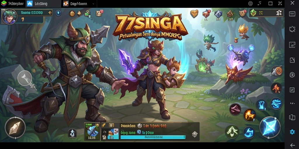 Tampilan gameplay seru dalam dunia fantastis 77SINGA.
