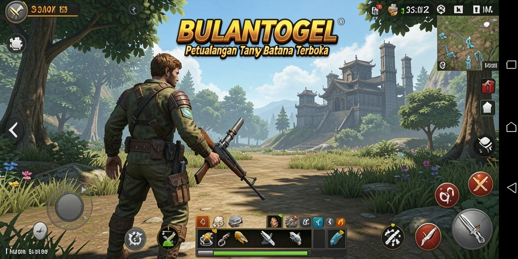 Tampilan gameplay BULANTOGEL yang memukau dengan dunia terbuka.