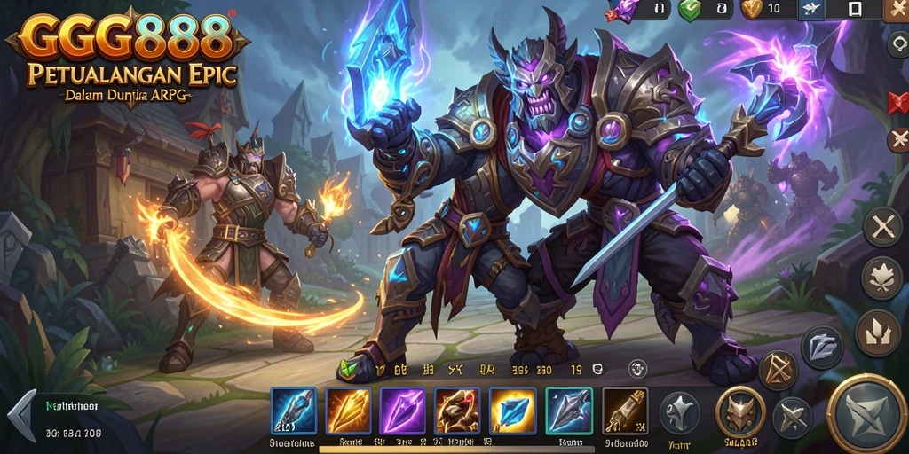 Tampilan gameplay seru dalam petualangan ARPG menakjubkan.