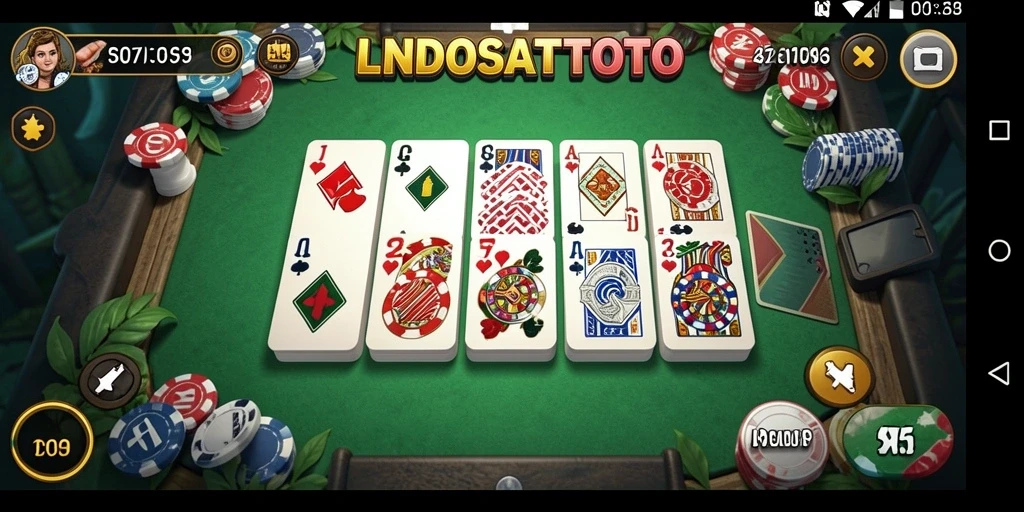 Tampilan gameplay LNDOSATTOTO dengan aktivitas domino yang menegangkan.
