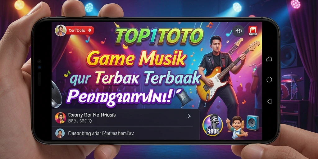 Screenshot gameplay <strong>TOP1TOTO</strong> menampilkan tantangan musik interaktif.