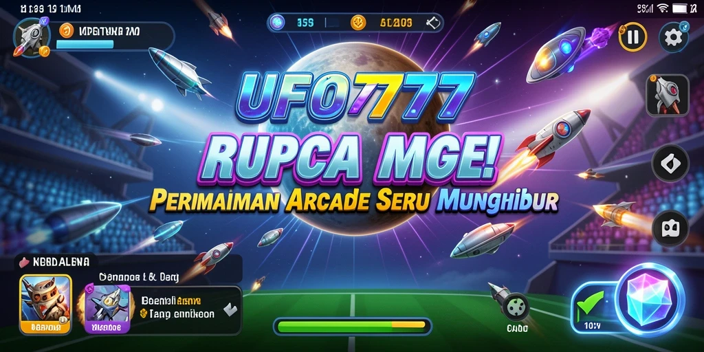 Tampilan gameplay menegangkan dari UFO777 yang penuh aksi Arcade.