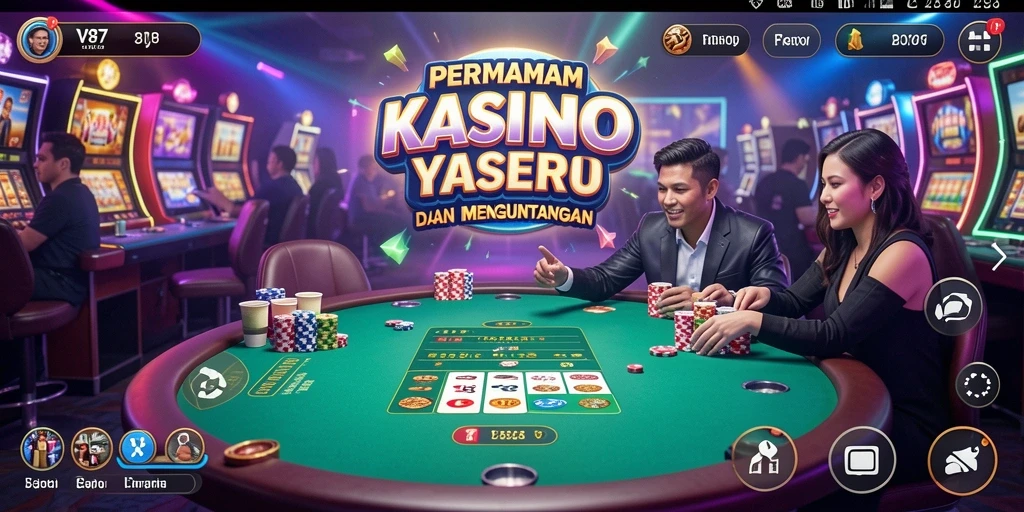 Menampilkan gameplay menarik dari V87 di platform Kasino.
